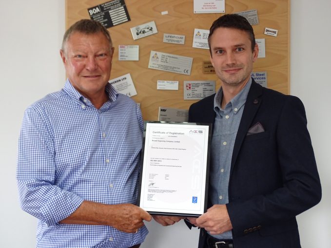 Brunel Engraving upgrades service to aerospace and aviation industries with achievement of ISO 9001 2015 accreditation