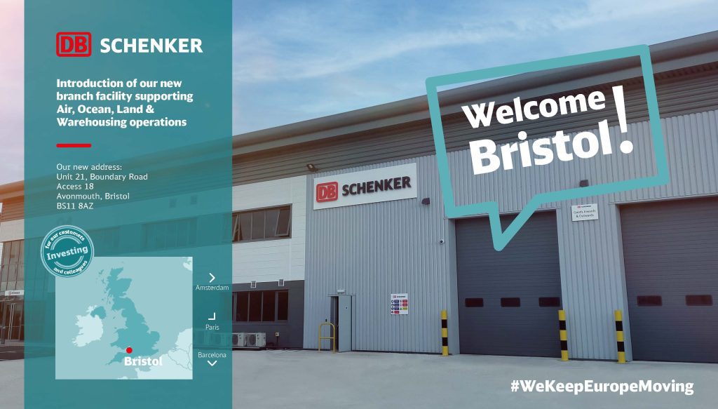 DB Schenker's new branch facility in #Bristol, supporting #Air, #Ocean, #Land & #Warehousing operations.
