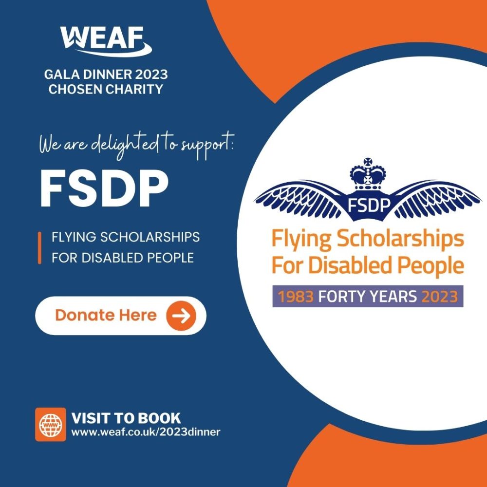 This year’s WEAF Gala Dinner, to held on the 30th November in Bristol, will see the South West’s Aerospace, Defence and Advanced Manufacturing community donate to help make a difference to the lives of disabled adults.
